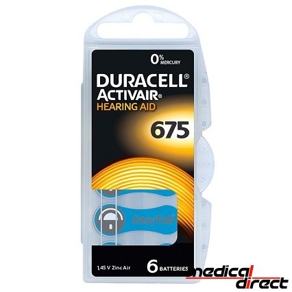 Duracell type 675 batterij 1,4 Volt