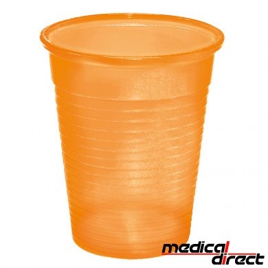 Plastic 180 ml oranje 100 )